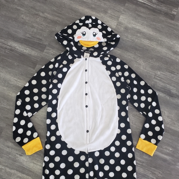 Black Polka Dot Duck JB Pajama Onesie - Picture 2 of 5